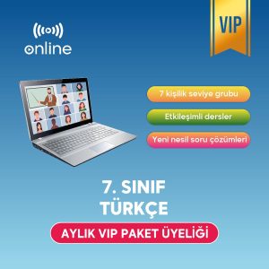 7.sınıf online türkçe aylık vip paket